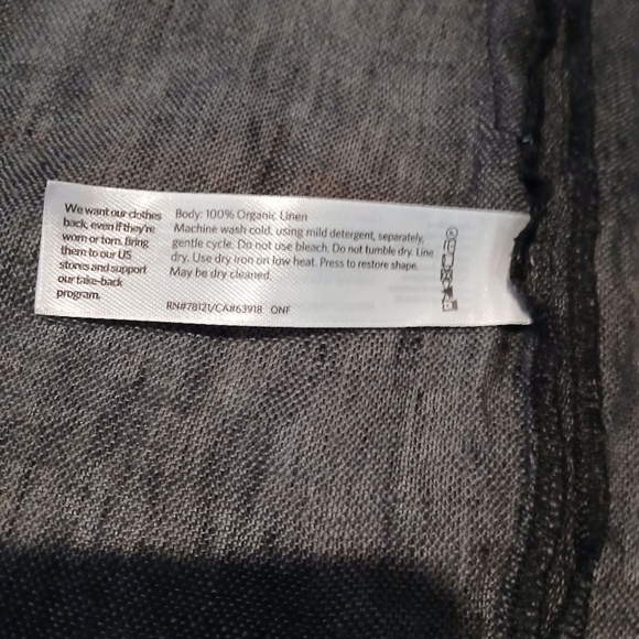 Eileen Fisher 100% Organic Linen Grey Long Cadigan Kimono Woman Medium Lagenlook - Picture 6 of 12